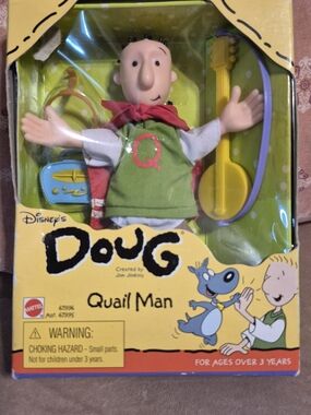 Mattel Doug Collectible Packaging — Purple Backing with Multicolor Characters